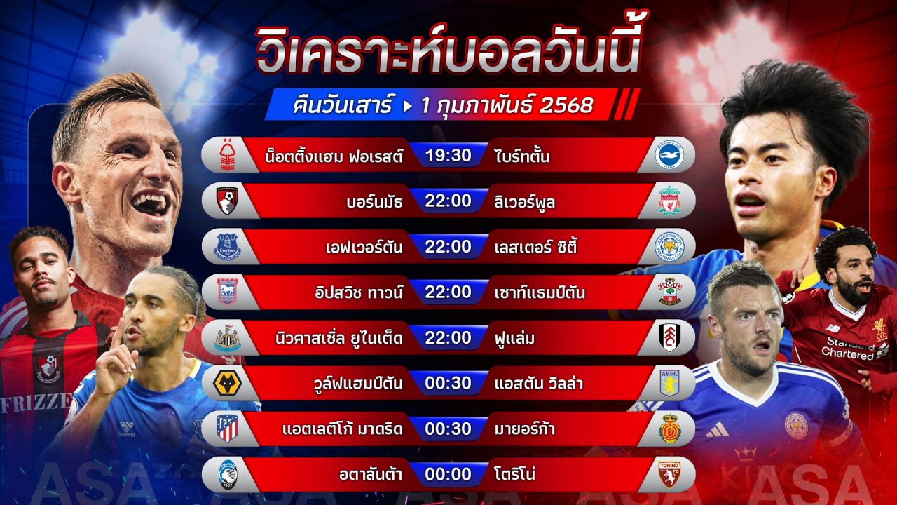 🟠⚽️💰วิเคราะห์บอลวันนี้ ทีเด็ดบอล l วันเสาร์ที่ 1 กุมภาพันธ์ 2568 by อัศวินล้มโต๊ะ #พรีเมียร์ลีก #ลาลีกา #เซเรียอา