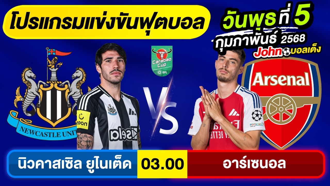 วิเคราะห์บอลวันนี้ บอลเต็ง ทีเด็ดบอล วันพุธ ที่ 5 กุมภาพันธ์ 2568 By จอห์นบอลเต็ง