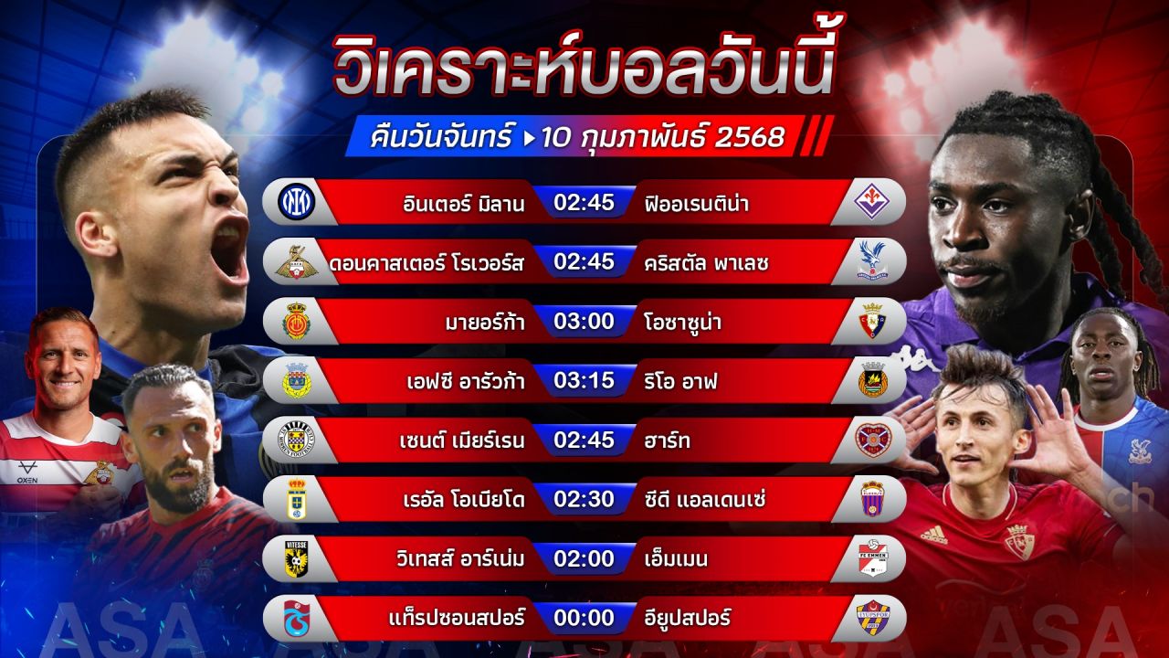 ⚽️🟡🔥วิเคราะห์บอลวันนี้ ทีเด็ดบอล l วันจันทร์ที่ 10 กุมภาพันธ์ 2568 by อัศวินล้มโต๊ะ #เอฟเอคัพ #เซเรียอา