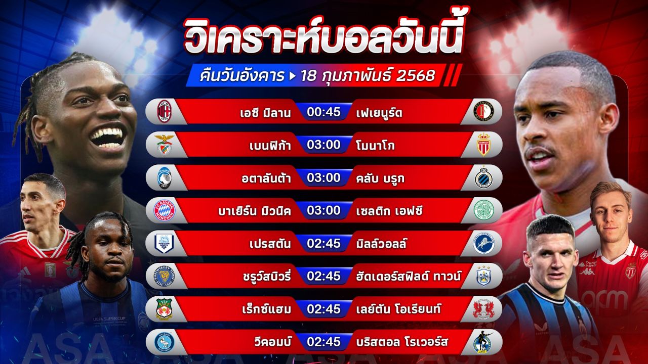 📑⚽️🔥วิเคราะห์บอลวันนี้ ทีเด็ดบอล l วันอังคารที่ 18 กุมภาพันธ์ 2568 by อัศวินล้มโต๊ะ #ยูฟ่าแชมเปี้ยนส์ลีก