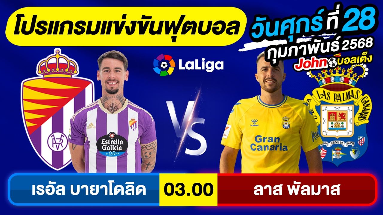 วิเคราะห์บอลวันนี้ บอลเต็ง ทีเด็ดบอล วันศุกร์ ที่ 28 กุมภาพันธ์ 2568 By จอห์นบอลเต็ง