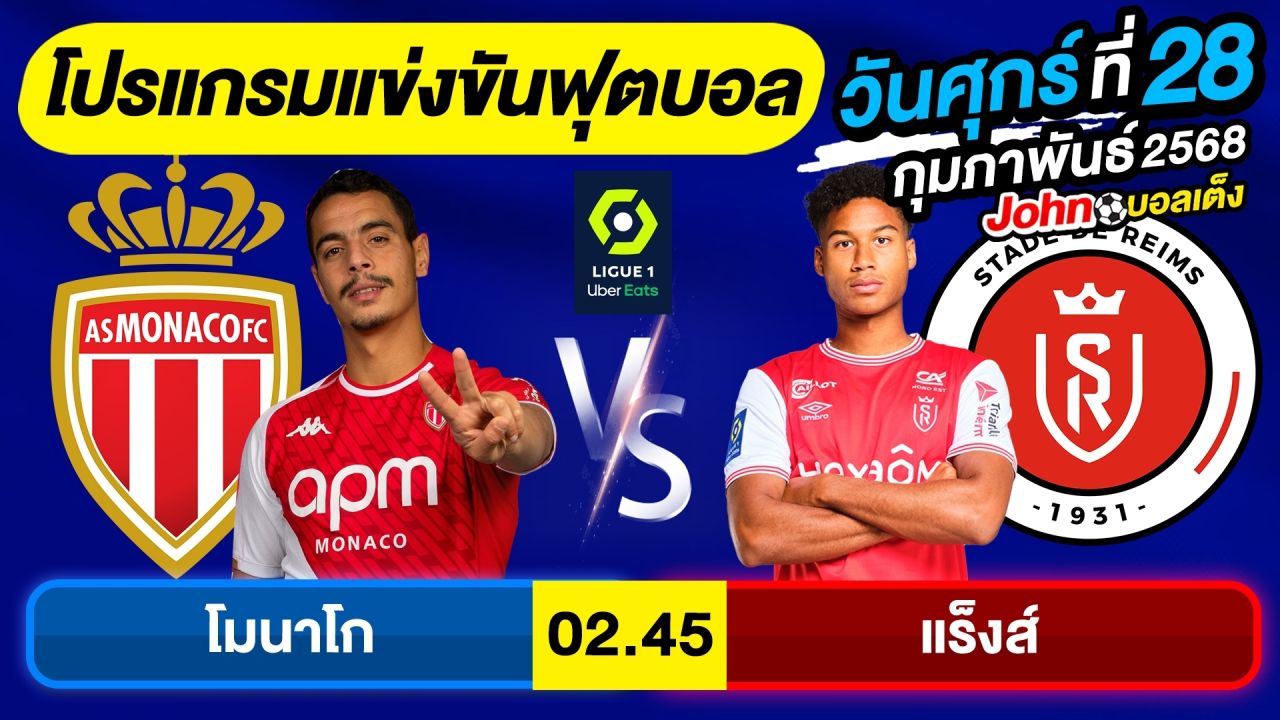 วิเคราะห์บอลวันนี้ บอลเต็ง ทีเด็ดบอล วันศุกร์ ที่ 28 กุมภาพันธ์ 2568 By จอห์นบอลเต็ง