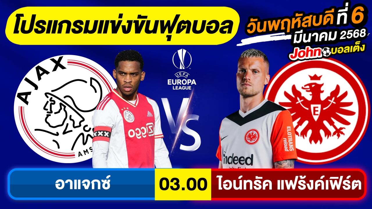 วิเคราะห์บอลวันนี้ บอลเต็ง ทีเด็ดบอล วันพฤหัสบดี ที่ 06 มีนาคม 2568 By จอห์นบอลเต็ง