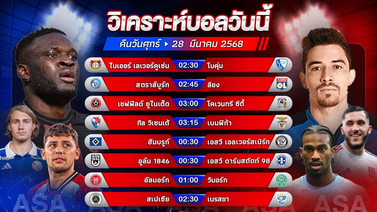 🎯👍⚽️วิเคราะห์บอลวันนี้ ทีเด็ดบอล l วันศุกร์ ที่ 28 มีนาคม 2568 by l อัศวินล้มโต๊ะ #บุนเดสลีก #ลีกเอิง #แชมป์เปี้ยนชิพ