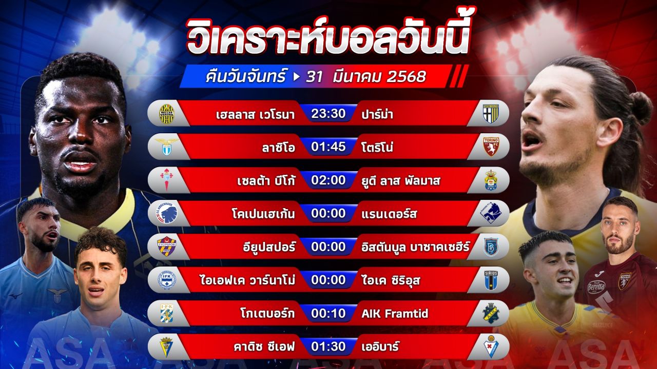 ✨🥇😎วิเคราะห์บอลวันนี้ ทีเด็ดบอล l วันจันทร์ ที่ 31 มีนาคม 2568 l by อัศวินล้มโต๊ะ #เซเรียอา #ลาลีกา