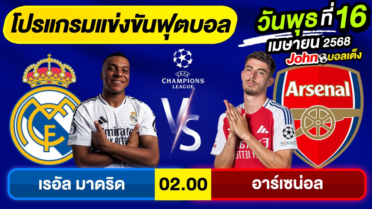 วิเคราะห์บอลวันนี้ บอลเต็ง ทีเด็ดบอล วันพุธ ที่ 16 เมษายน 2568 By จอห์นบอลเต็ง