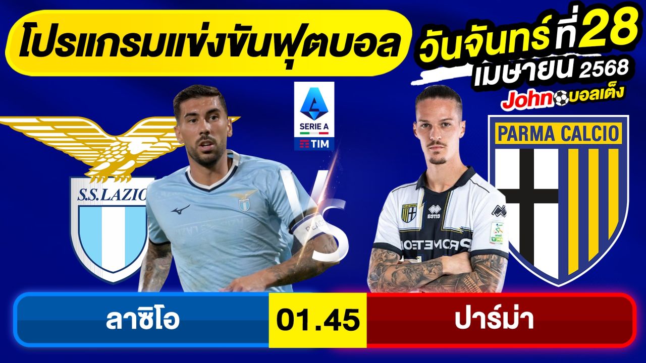 วิเคราะห์บอลวันนี้ บอลเต็ง ทีเด็ดบอล วันจันทร์ ที่ 28 เมษายน 2568 By จอห์นบอลเต็ง