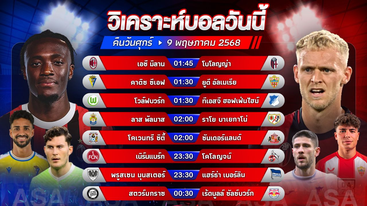 ⚽️🏃🏻🥇วิเคราะห์บอลวันนี้ ทีเด็ดบอล l วันศุกร์ที่ 9 พฤษภาคม 2568 l by อัศวินล้มโต๊ะ #เซเรียอา #บุนเดสลีกา
