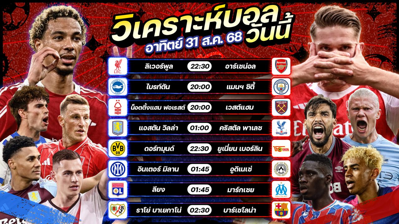 💯⚽️🥳วิเคราะห์บอลวันนี้ ทีเด็ดบอล l วันเสาร์ ที่ 30 สิงหาคม 2568 l by อัศวินล้มโต๊ะ #พรีเมียร์ลีก #เซเรียอา #บุนเดสลีกา