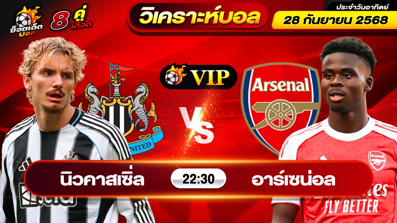 วิเคราะห์บอลวันนี้ ทีเด็ดบอล วันอาทิตย์ ที่ 28 กันยายน 2568 By ช็อตเด็ดบอลเต็ง