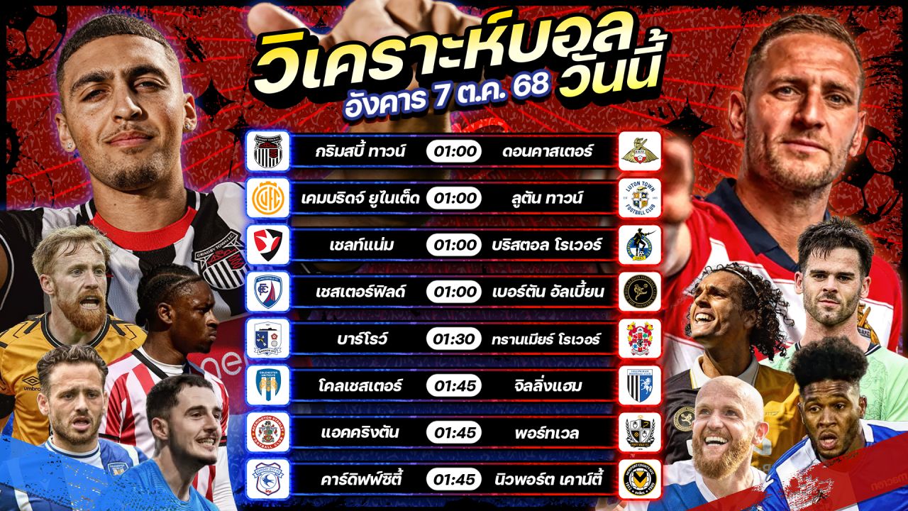 🥇⚽️🥳วิเคราะห์บอลวันนี้ ทีเด็ดบอล l วันอังคาร ที่ 7 ตุลาคม 2568 l by อัศวินล้มโต๊ะ #อังกฤษ #จอห์นสโตนส์เพนท์โทรฟี่