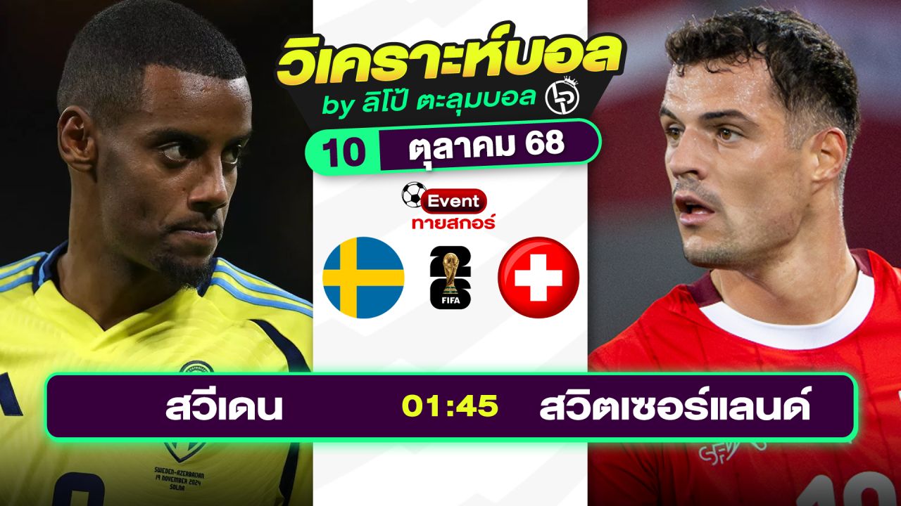 วิเคราะห์บอลวันนี้ ทีเด็ดบอล วันศุกร์ที่ 10 ตุลาคม 2568 By ลิโป้ตะลุมบอล