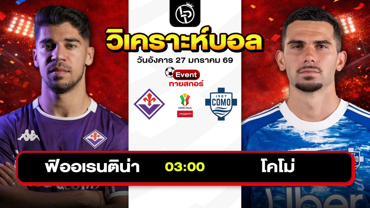 วิเคราะห์บอลวันนี้ ทีเด็ดบอล วันอังคารที่ 27 มกราคม 2569 By ลิโป้ตะลุมบอล