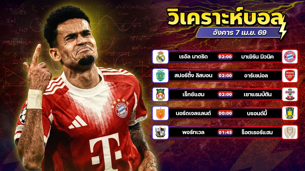 ⚽️🏆😍วิเคราะห์บอลวันนี้ ทีเด็ดบอล วันอังคาร ที่ 7 มษายน 2569 By อัศวินล้มโต๊ะ l อศว #อศว