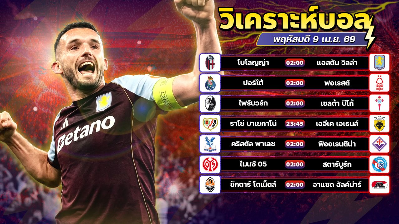 ⚽️🪎🤭วิเคราะห์บอลวันนี้ ทีเด็ดบอล วันพฤหัสบดี ที่ 9 มษายน 2569 By อัศวินล้มโต๊ะ l อศว #อศว