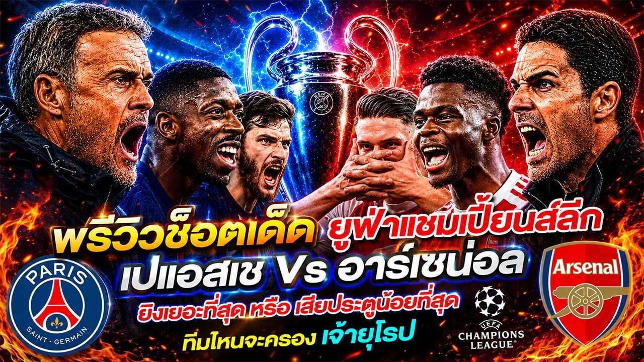 พรีวิวยูฟ่าแชมเปียนส์ลีก เปแอสเช vs อาร์เซน่อล นัดชิงชนะเลิศ ทีมไหนจะครองเจ้ายุโรป!