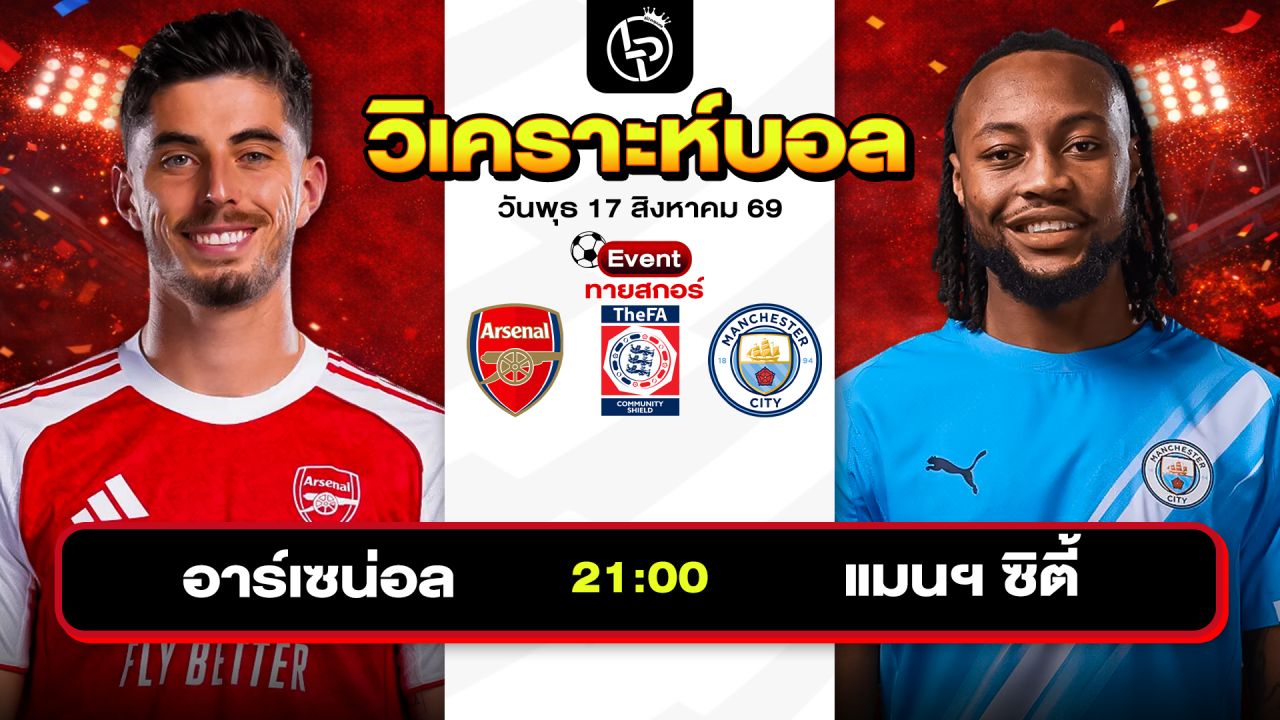 วิเคราะห์บอลวันนี้ ทีเด็ดบอลวันนี้ วันอาทิตย์ที่ 16 สิงหาคม 2569 By ลิโป้ตะลุมบอล