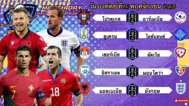 ดูวิเคราะห์ วิเคราะห์บอลวันนี้ 16 พฤศจิกายน 2568|🇵🇹โปรตุเกสขอล้างอาย🏴󠁧󠁢󠁥󠁮󠁧󠁿อังกฤษขอปิดจ๊อบ🙂Byบลูบอลเด็ด