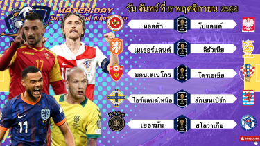 ดูวิเคราะห์ วิเคราะห์บอลวันนี้ 17 พฤศจิกายน 2568|คัดบอลโลก 2026 โซนยุโรป🌍เน้นบอลรองนะจ๊ะคืนนี้🙂Byบลูบอลเด็ด😁