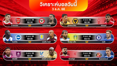 ดูวิเคราะห์ ฟันธงฟุตบอลวันนี้ 4 ลีกดัง!!! ( พรีเมียร์ / บุนเดสลีก้า / กัลโช่เซเรียอา / ลาลีก้าสเปน #ทีเด็ดบอล