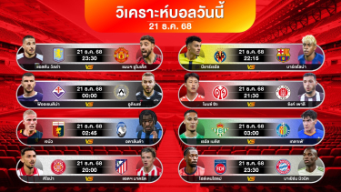 ดูวิเคราะห์ วิเคราะห์บอลวันนี้ | 5 ลีกใหญ่ ( เน้นให้ทุกตัว ) | อาทิตย์ที่ 21 ธค 2568 #เบนเทนบอลเด็ด