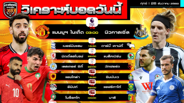 ดูวิเคราะห์ วิเคราะห์บอลวันนี้ | วันที่ 26 ธันวาคม 2568 | พรีเมียร์ลีก แชมเปียนชิพ Africa Cup of Nations | by อาทิตย์ บอลเต็ง (@itid007)