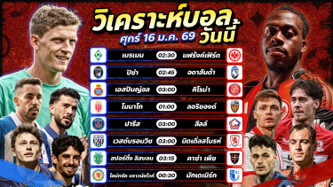 ดูวิเคราะห์ ⚽️📝😘วิเคราะห์บอลวันนี้ ทีเด็ดบอล วันศุกร์ ที่ 16 มกราคม 2569 By อัศวินล้มโต๊ะ