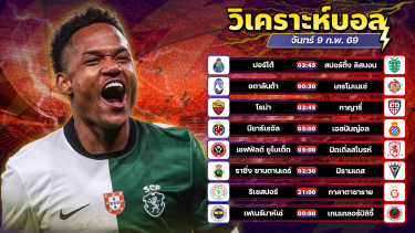 ดูวิเคราะห์ ⚽️✨😎วิเคราะห์บอลวันนี้ ทีเด็ดบอล วันจันทร์ ที่ 9 กุมภาพันธ์ 2569 By อัศวินล้มโต๊ะ l อศว #อศว