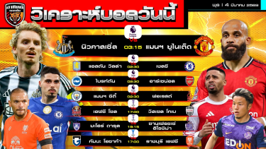 ดูวิเคราะห์ วิเคราะห์บอลวันนี้ | 4 มีนาคม 2569 | พรีเมียร์ลีก ACL Elite/Two | by อาทิตย์ บอลเต็ง (@itid007)