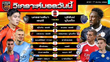 ดูวิเคราะห์ วิเคราะห์บอลวันนี้ | 7 มีนาคม 2569 | ไทยลีก FA Cup ลาลีกา | by อาทิตย์ บอลเต็ง (@itid007)