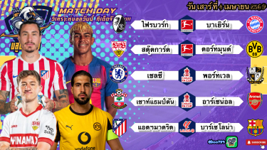 ดูวิเคราะห์ วิเคราะห์บอลวันนี้ เสาร์ที่ 4 เมษายน 2569|🇩🇪เสือใต้กดยับ|🇪🇸ตราหมีเอาน่ะ🙂By #บลูบอลเด็ด