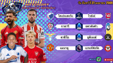 ดูวิเคราะห์ วิเคราะห์บอลวันนี้ จันทร์ที่ 27 เมษายน 2569|🇩🇰โคเปนเฮเก้นยาวไป🏴󠁧󠁢󠁥󠁮󠁧󠁿แมนฯยูห้าพัลลล!🫡By #บลูบอลเด็ด