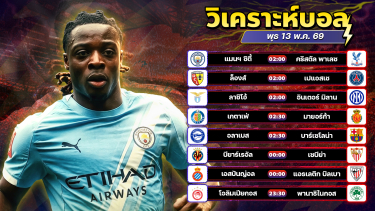 ดูวิเคราะห์ ⚽️🥇😘วิเคราะห์บอลวันนี้ ทีเด็ดบอล วันพุธ ที่ 13 พฤษภาคม 2569 By อัศวินล้มโต๊ะ l อศว #อศว