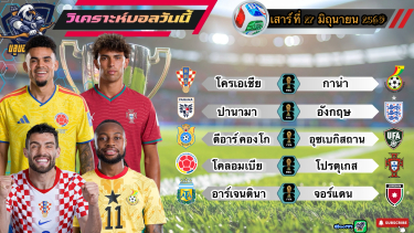 ดูวิเคราะห์ วิเคราะห์ฟุตบอลโลก🌎เสาร์ที่ 27 มิถุนายน 2569|🏴󠁧󠁢󠁥󠁮󠁧󠁿เมืองผู้ดีกดยับ🇦🇷เมสซี่เอาอีกแล้ว🫡By#บลูบอลเด็ด