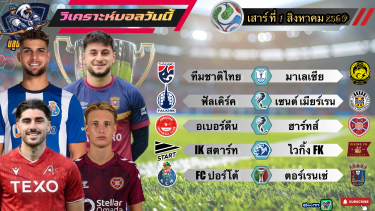 ดูวิเคราะห์ วิเคราะห์บอลวันนี้⚽️วันเสาร์ที่ 1 สิงหาคม 2569|🇹🇭ช้างศึก คึกจัด🇳🇴ไวกิ้ง ลุยกันต่อ🤫By#บลูบอลเด็ด